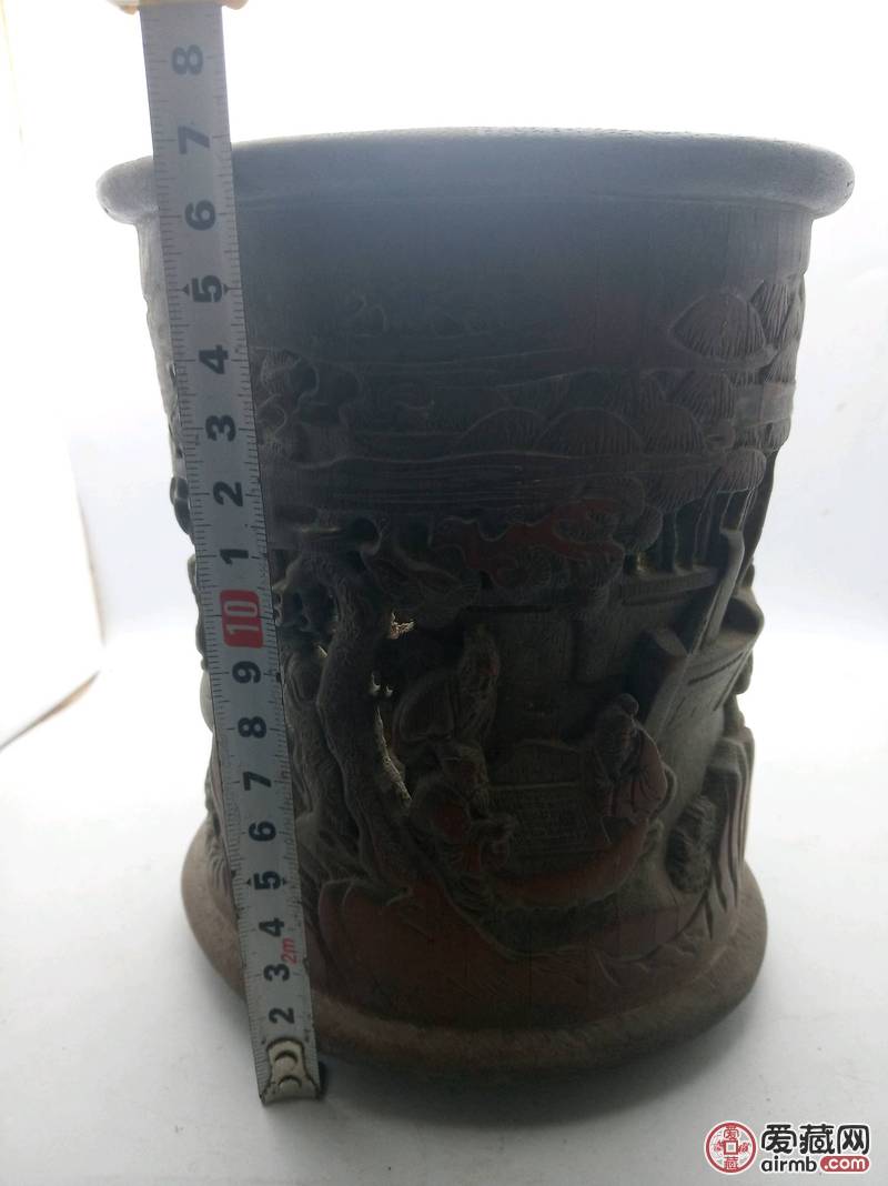 竹子笔筒有裂