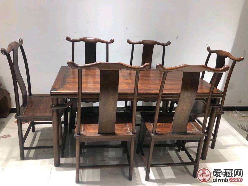 大叶黄花梨餐桌七件套，做工好，