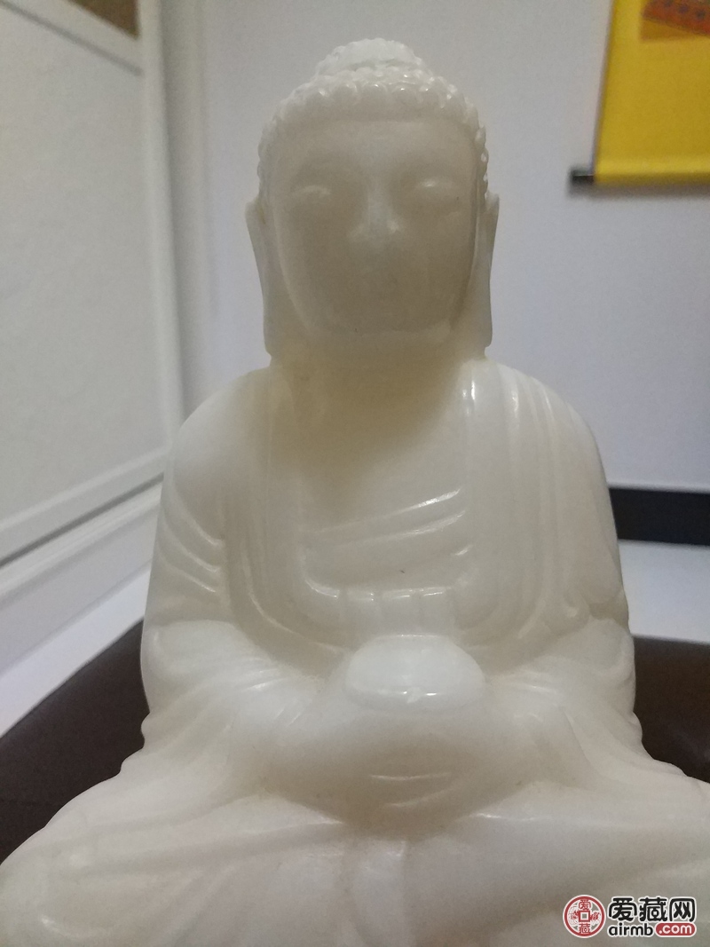 缅甸白玉玉佛，3.7公斤，25