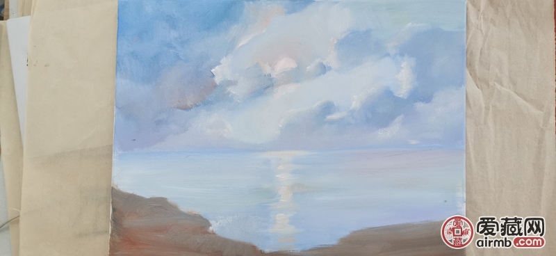 油画风景，尺寸40×50cm，