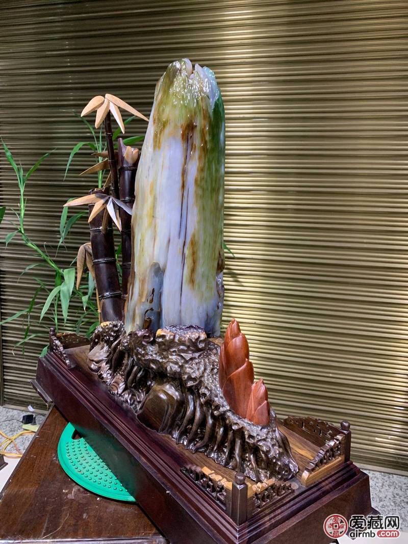 精品缅甸树化玉摆件，德佰冰种料