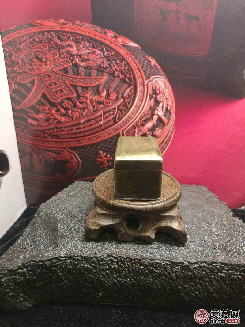 老人旧藏铜制箱型老印章盒一套～