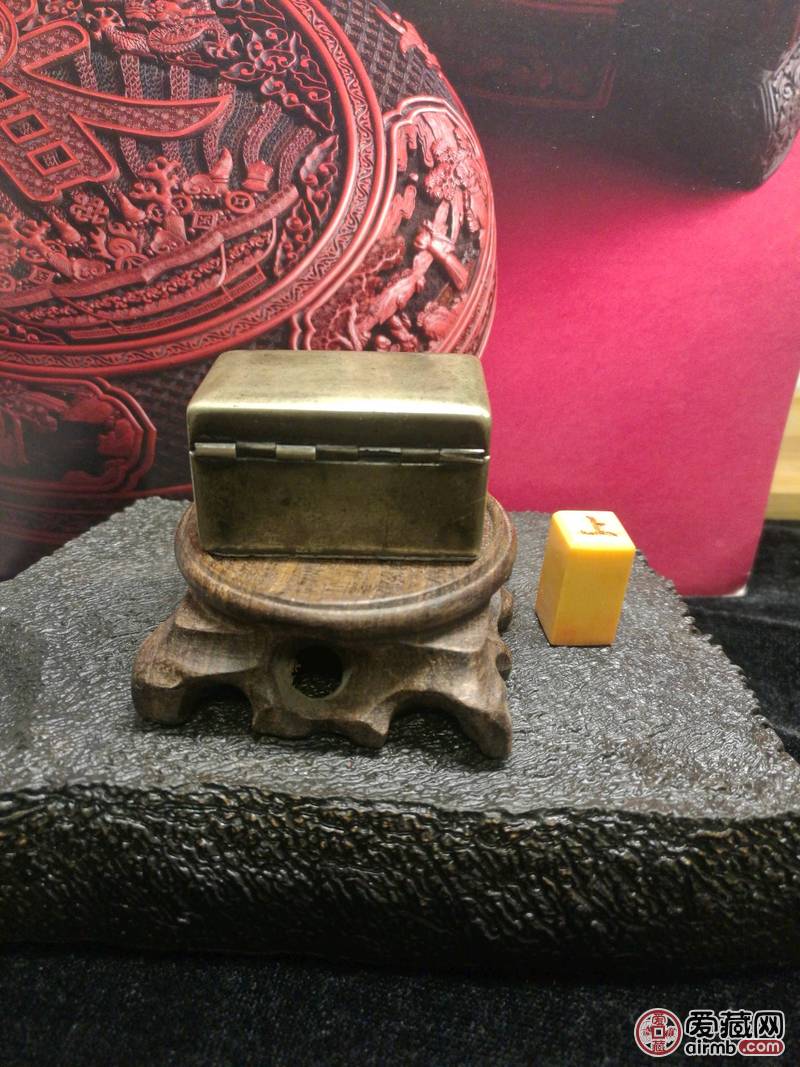 老人旧藏铜制箱型老印章盒一套～