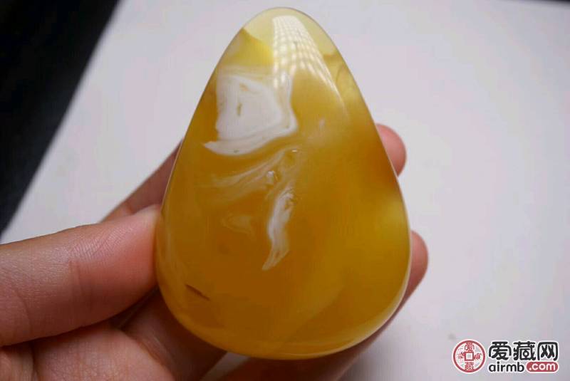 俄料鸡油黄飘瓷白花水滴，完美无
