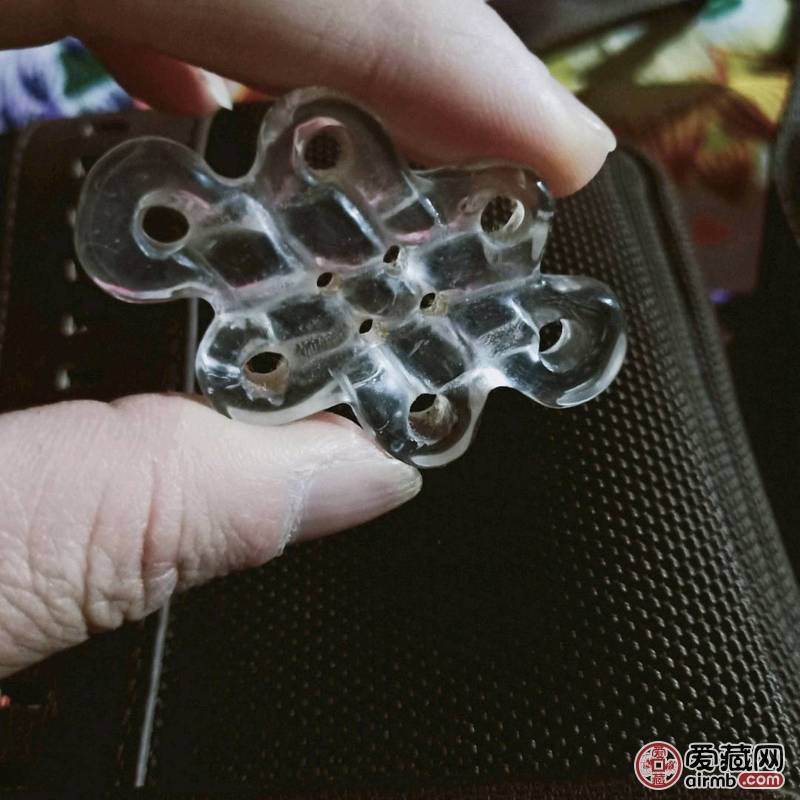 天然晶莹老水晶挂件，清代