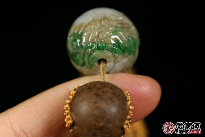 清 宫廷风格，老沉香十八子手持