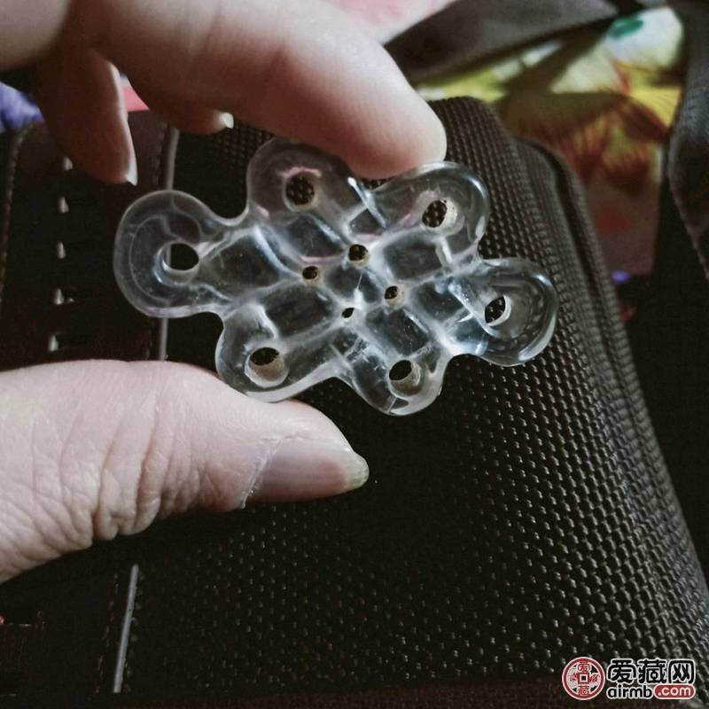 天然晶莹老水晶挂件，清代