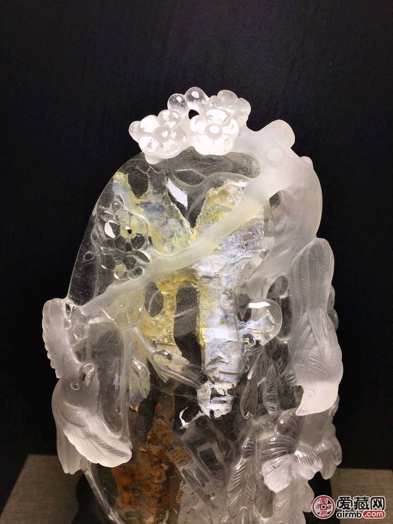 *水晶【晶中晶】喜上眉梢摆件，