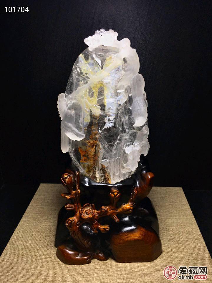 *水晶【晶中晶】喜上眉梢摆件，