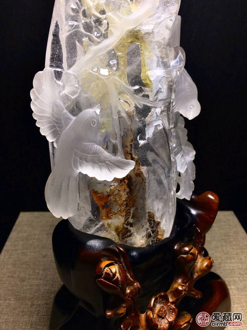 *水晶【晶中晶】喜上眉梢摆件，