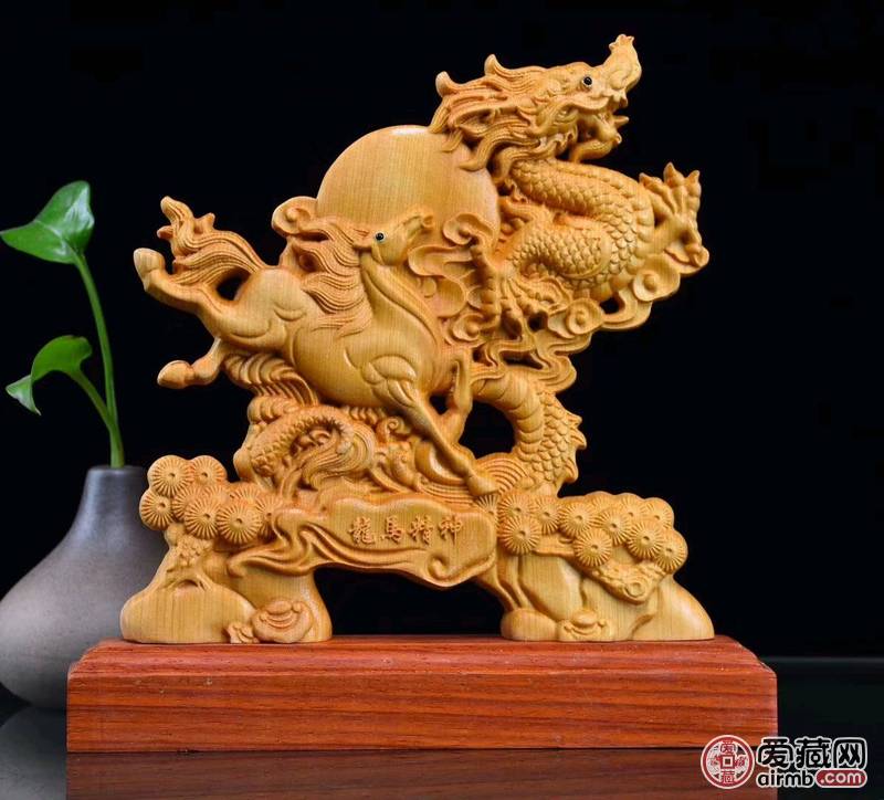 崖柏龙马精神摆件\n\n【龙马