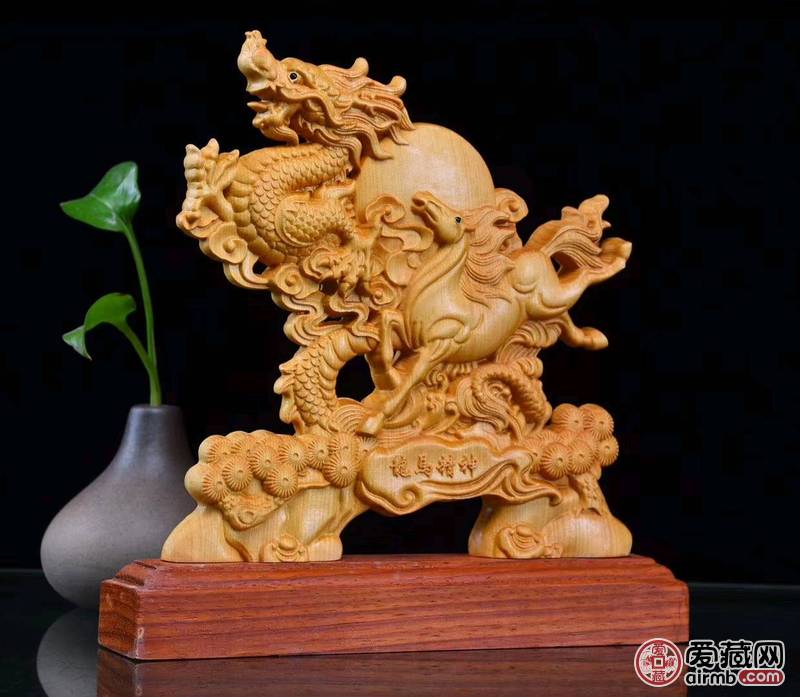 崖柏龙马精神摆件\n\n【龙马