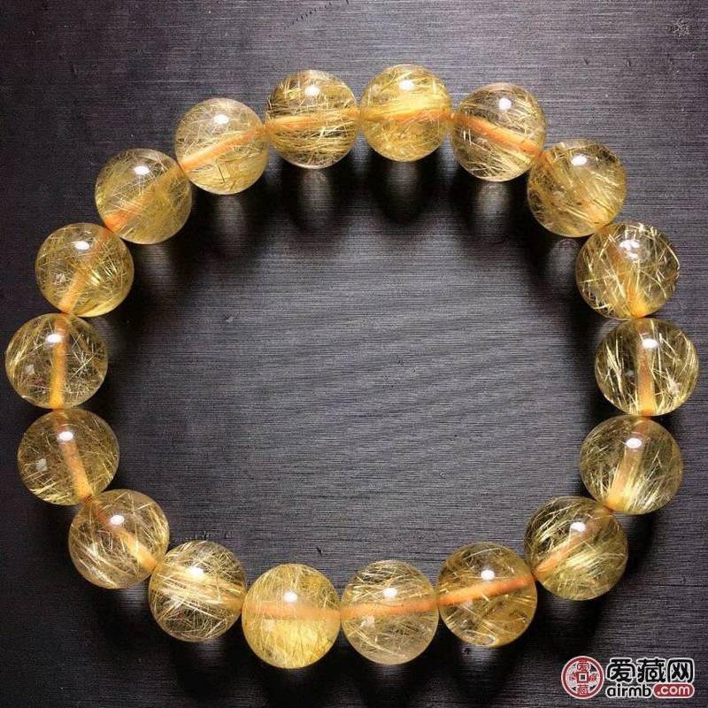 *巴西钛晶发单圈手链，招财纳福