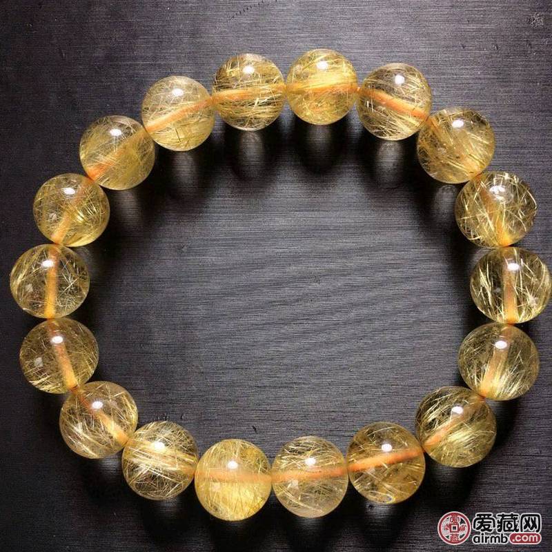 *巴西钛晶发单圈手链，招财纳福