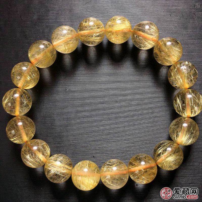*巴西钛晶发单圈手链，招财纳福