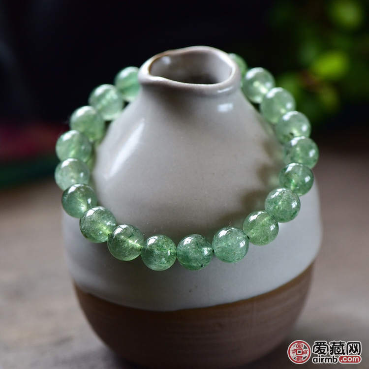 特级天然绿草莓?单圈手链、清新