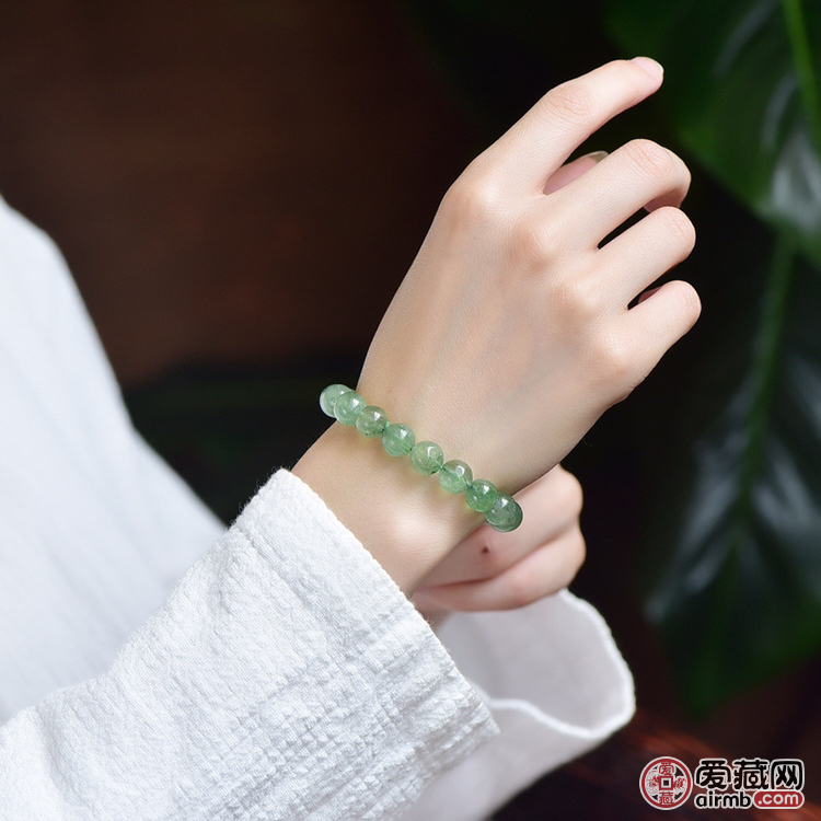 特级天然绿草莓?单圈手链、清新