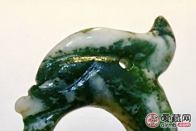 水草玛瑙兽型环，最大直径约5㎝