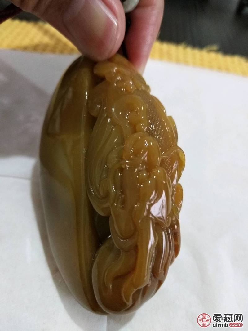 巴林石 巴林黄冻石《黄鳌元宝》