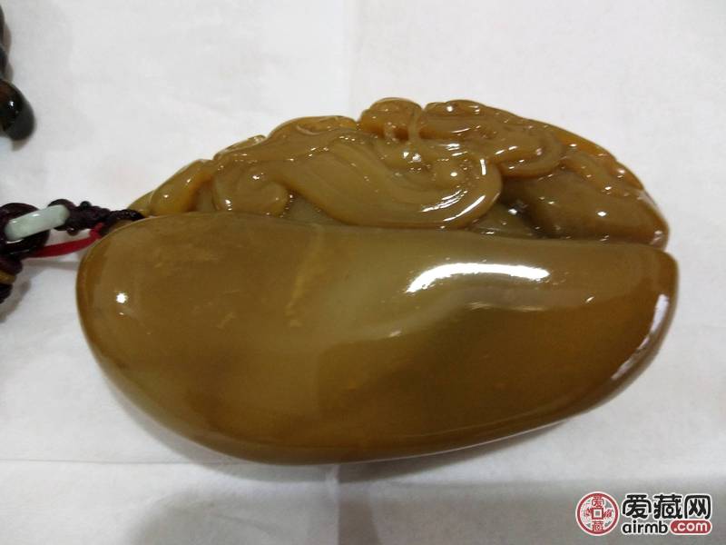 巴林石 巴林黄冻石《黄鳌元宝》
