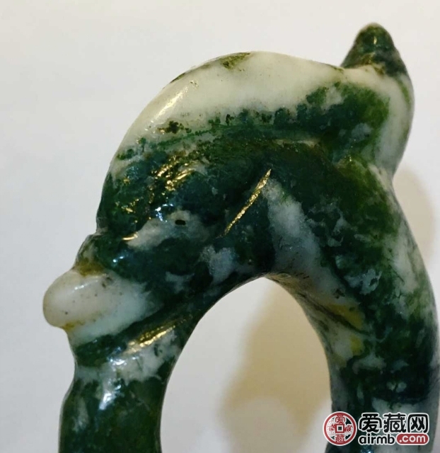 水草玛瑙兽型环，最大直径约5㎝