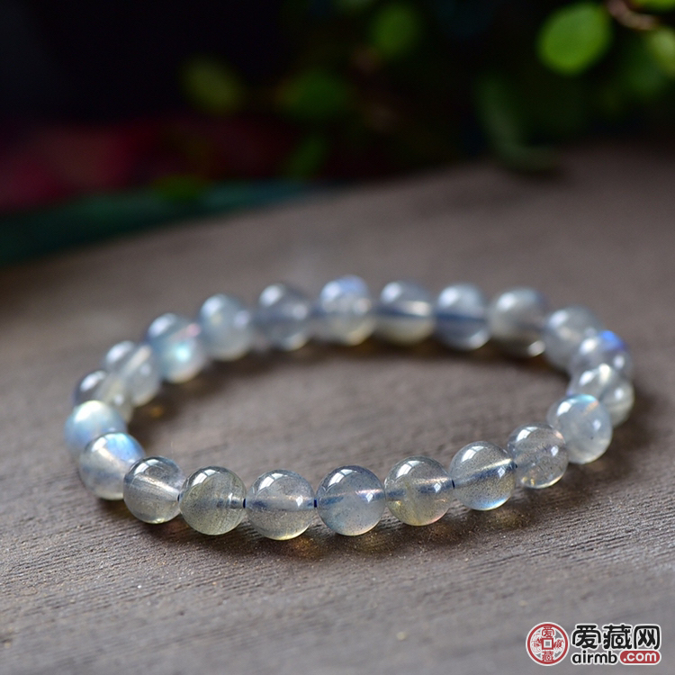 特级天然斯里兰卡??灰月光手链