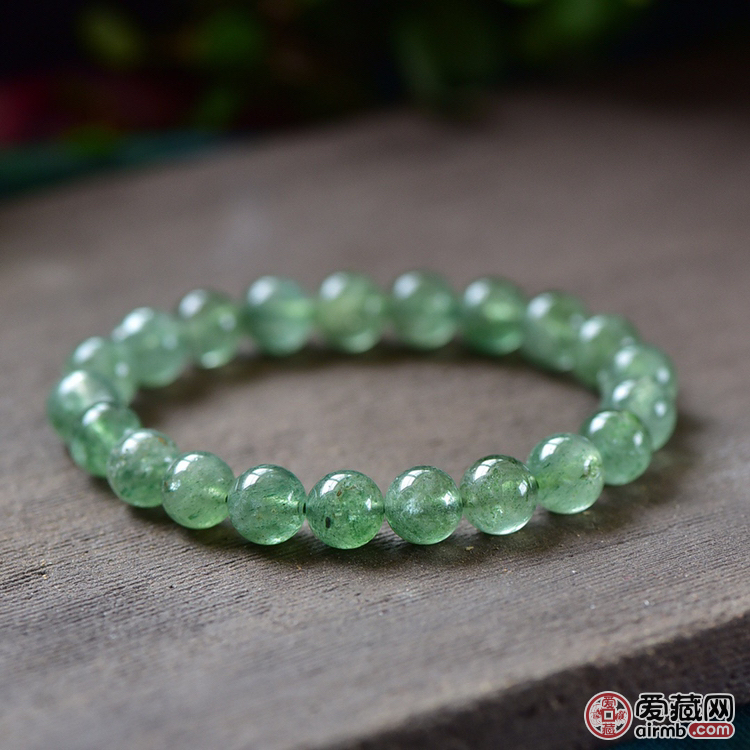 特级天然绿草莓?单圈手链、清新