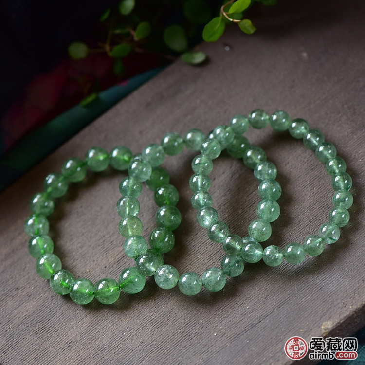 特级天然绿草莓?单圈手链、清新