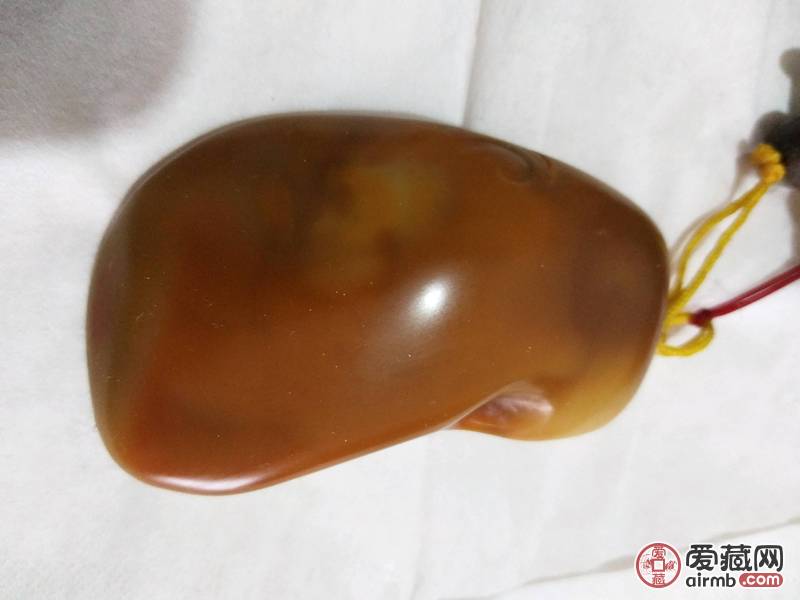 寿山石《红黄芙蓉 鸿运当头》手