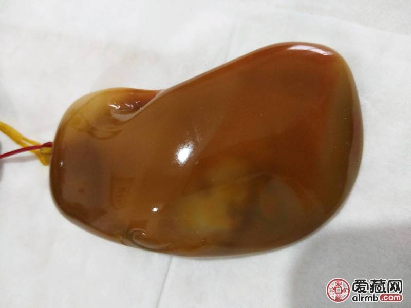 寿山石《红黄芙蓉 鸿运当头》手