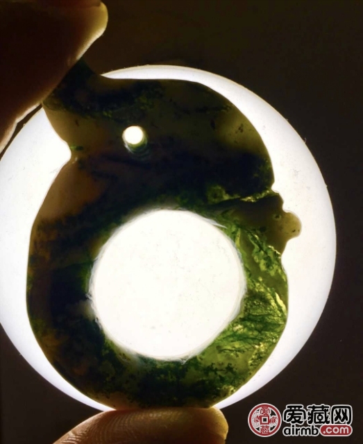 水草玛瑙兽型环，最大直径约5㎝