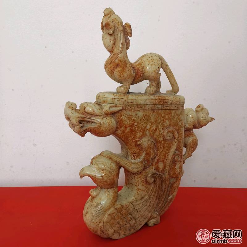 高古玉怪兽樽\n       