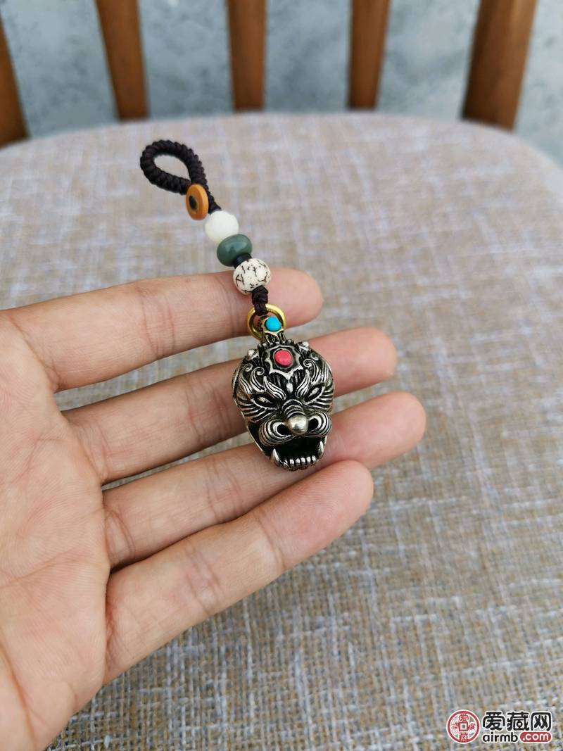 手工编织白铜神兽貔貅铃铛汽车钥