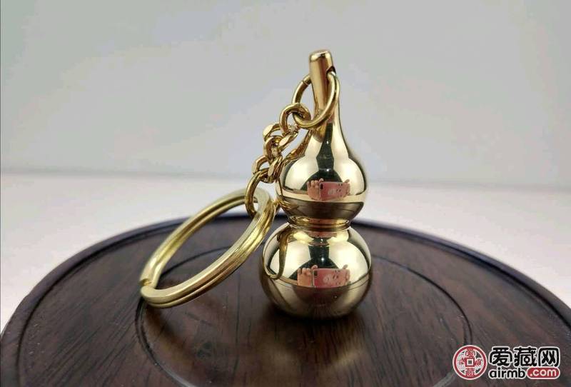 黄铜精工实心镜面葫芦钥匙扣挂件