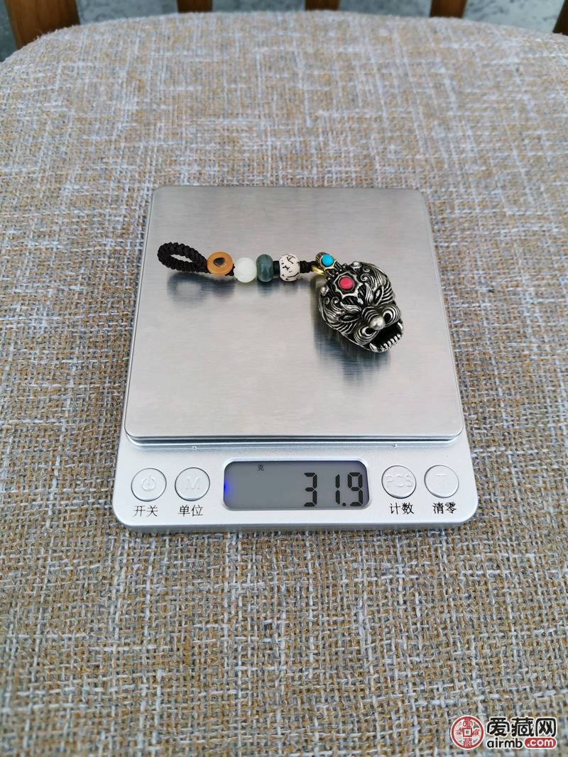 手工编织白铜神兽貔貅铃铛汽车钥
