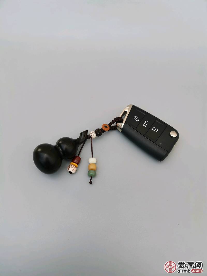 手工编织檀木葫芦汽车钥匙扣挂件