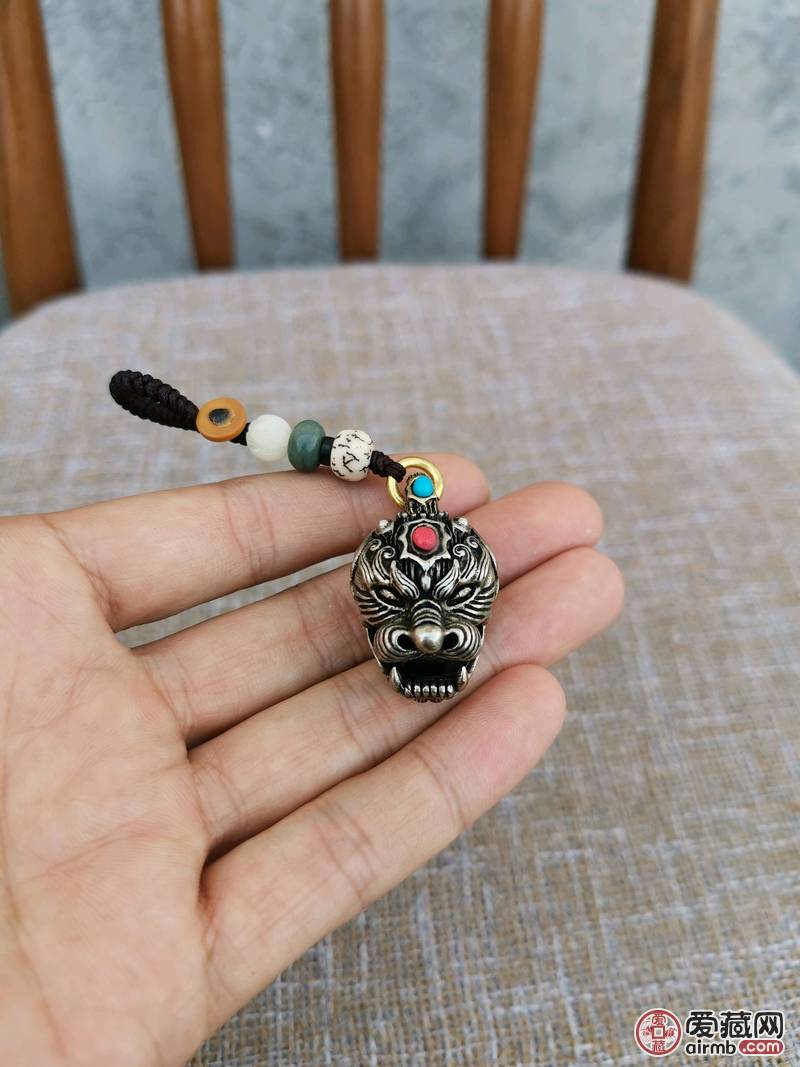 手工编织白铜神兽貔貅铃铛汽车钥