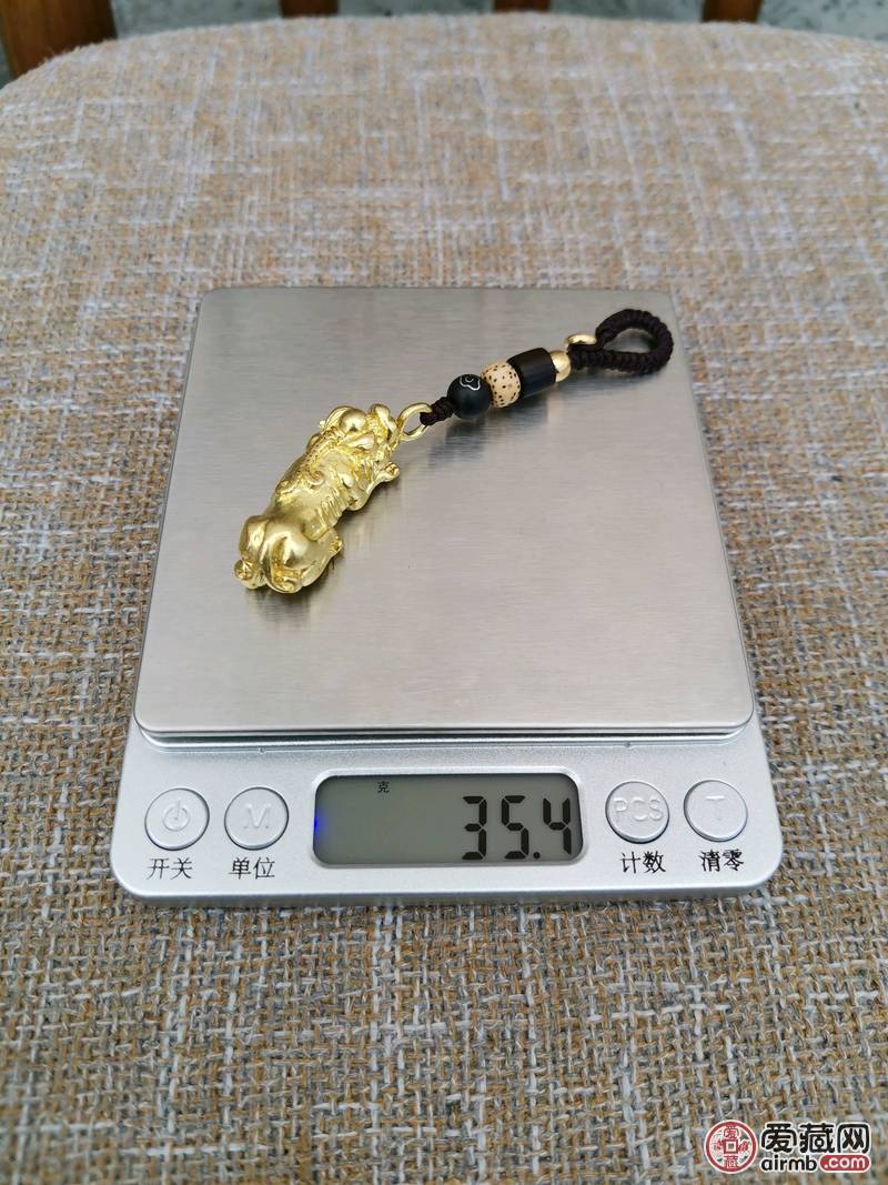 手工编织黄铜原色如意貔貅汽车钥