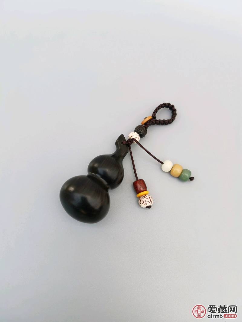 手工编织檀木葫芦汽车钥匙扣挂件