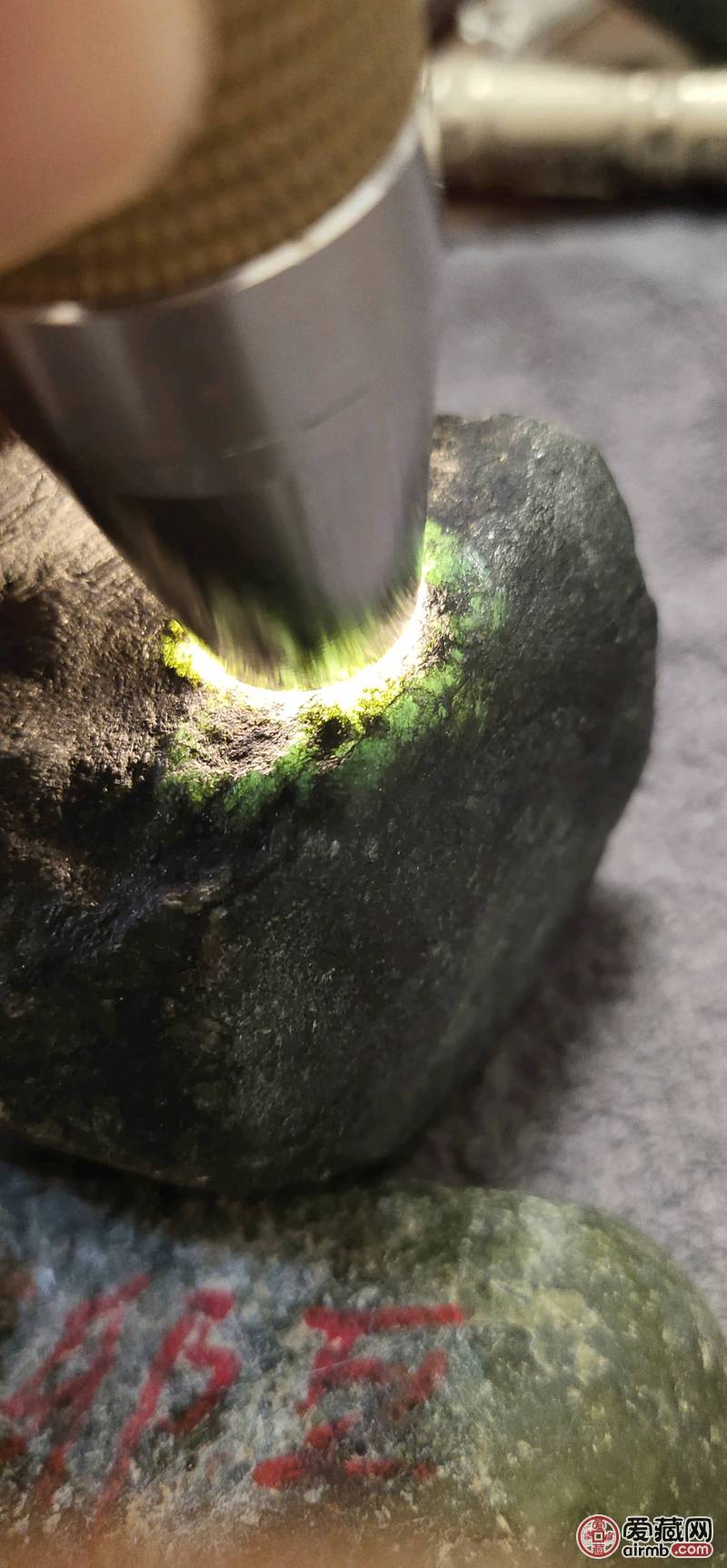 缅甸翡翠原石760克，宝贝皮壳