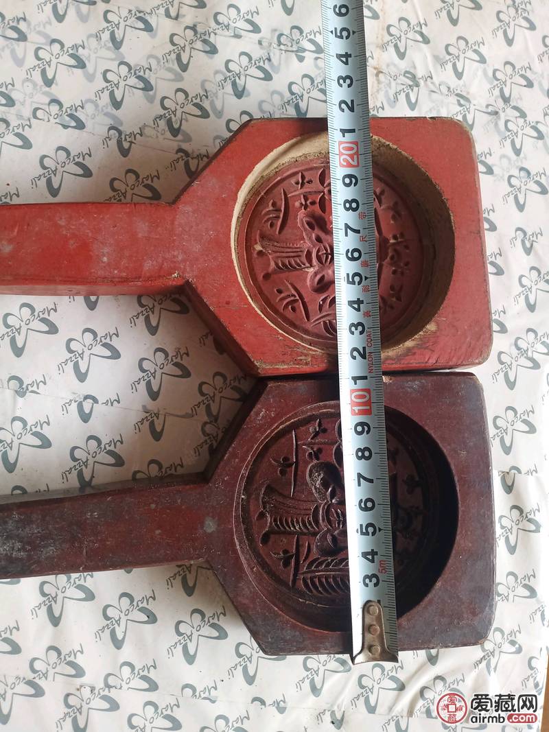 清光绪三十四年，糕点硬板模一对