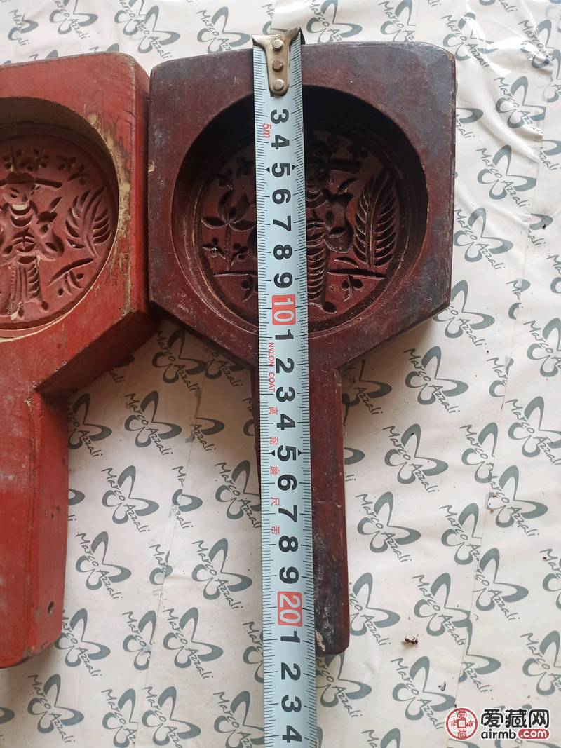 清光绪三十四年，糕点硬板模一对