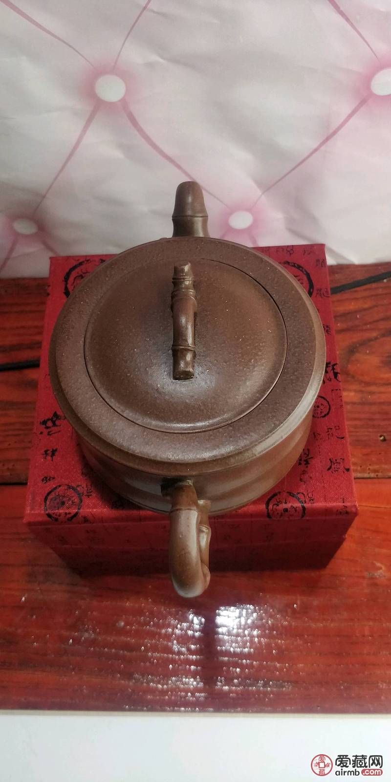 紫砂壶  粗砂竹段紫砂壶 容量