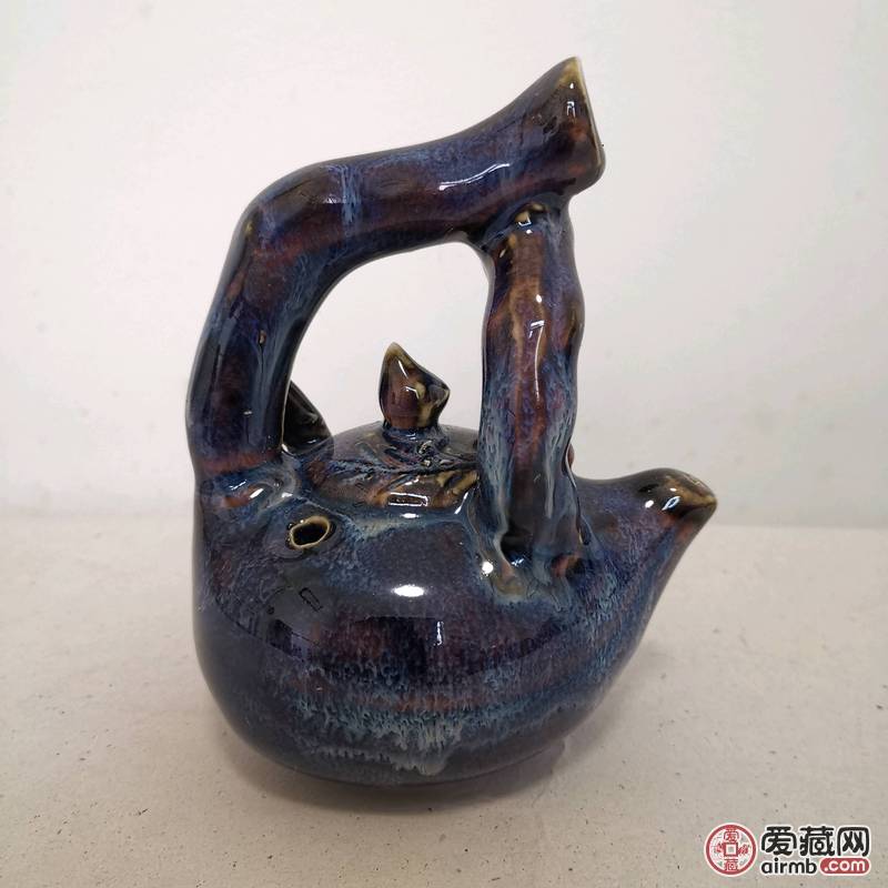 提梁壶，霁蓝釉提梁壶\n   