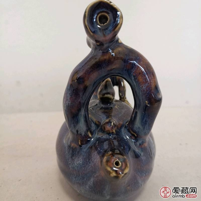提梁壶，霁蓝釉提梁壶\n   
