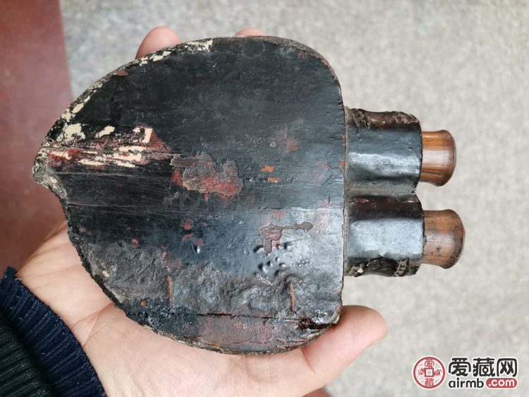 清代土漆火药壶，形质工非常到位