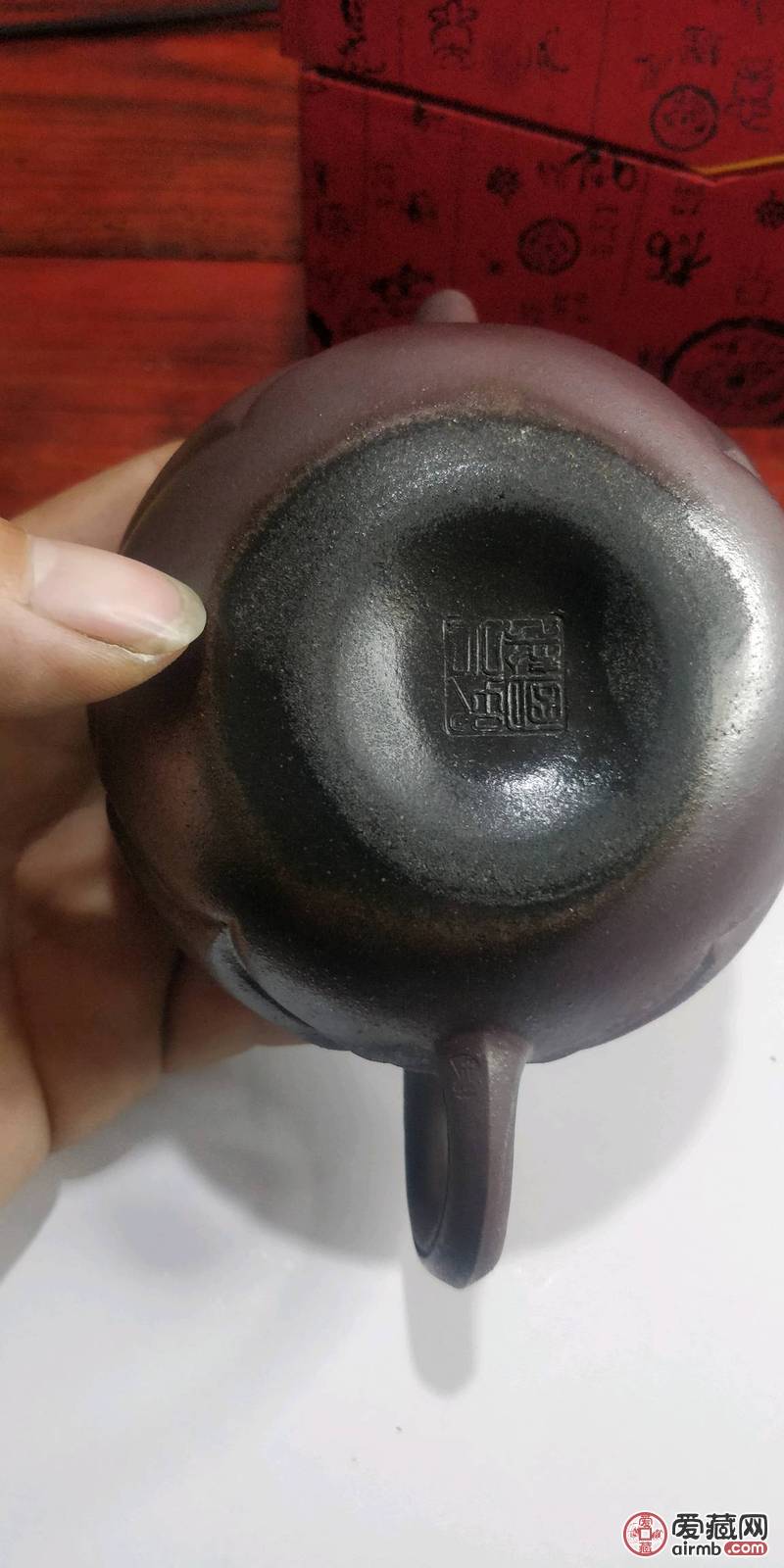 紫砂壶  仿古如意壶  落灰釉