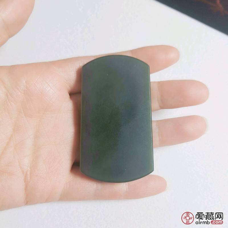 青玉一级细料 黄财神牌子 招财