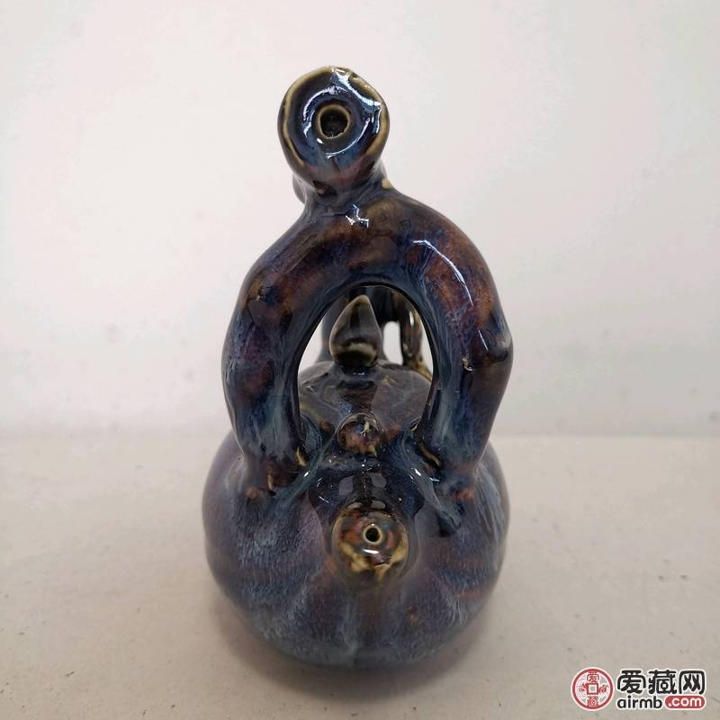 提梁壶，霁蓝釉提梁壶\n   