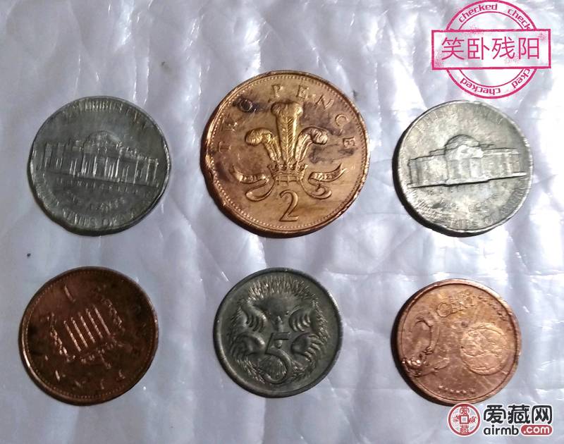 200424-6外国硬币六枚\